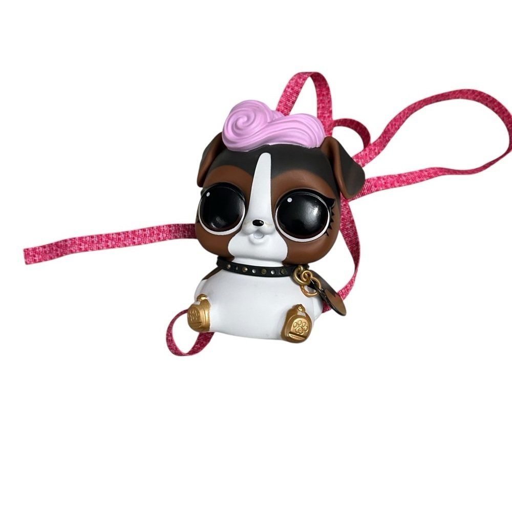 Cute Dog-Shaped Crossbody Bag with Pink Strap